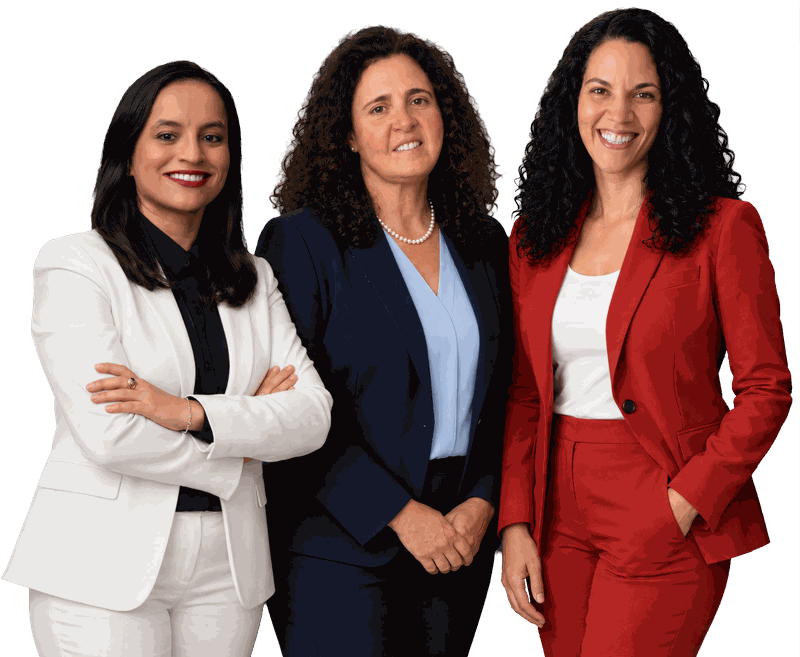Immigration attorneys Luz Pedraza, Jacqueline Delgado and Thais Arsolino Purdy of Delgado Purdy Law