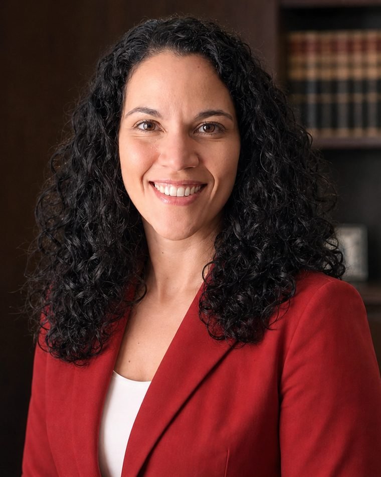 Thais Arsolino Purdy, founding immigration attorney at Delgado Purdy Law, in the firm's office
